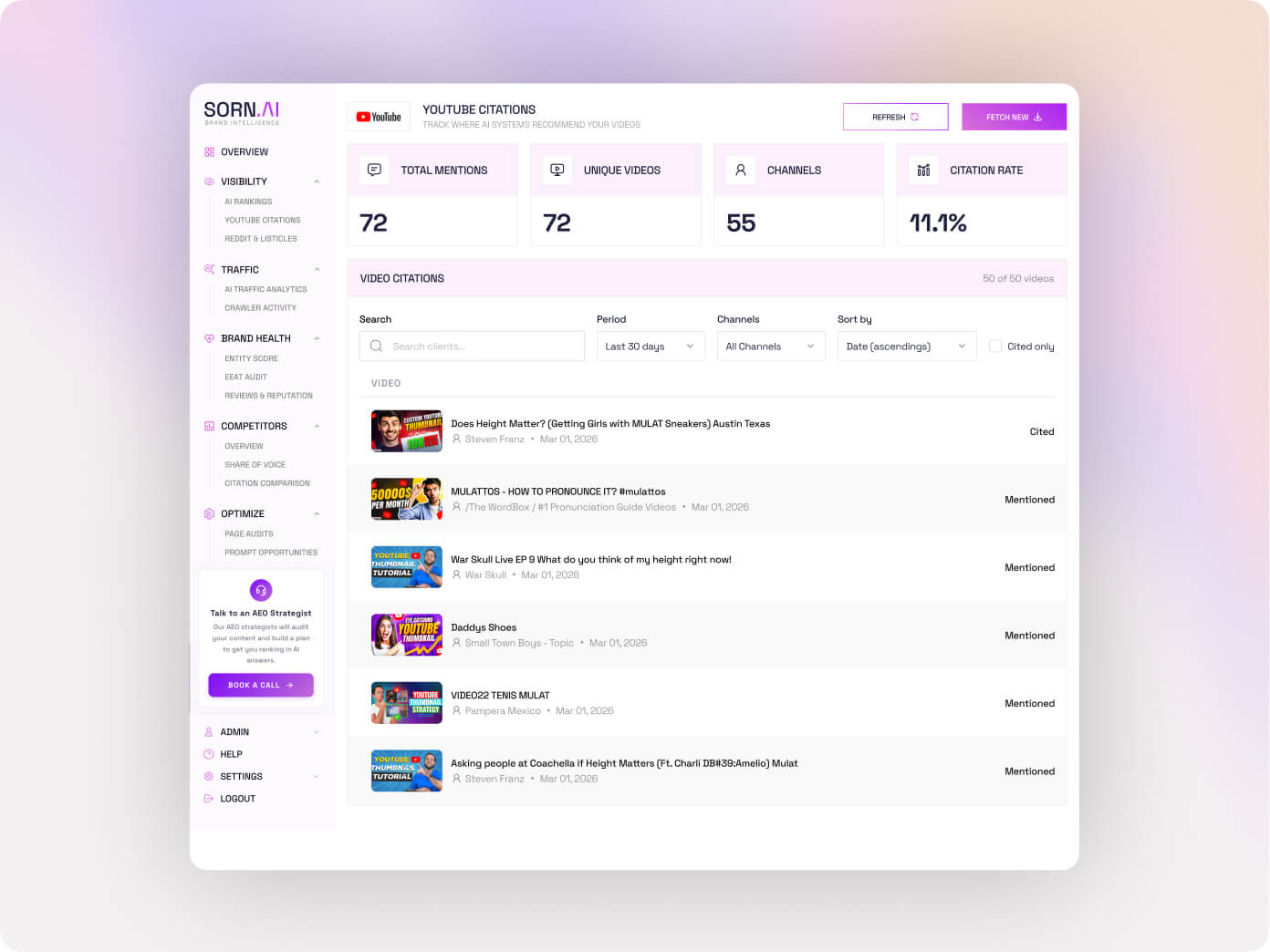 YouTube Citation Monitor